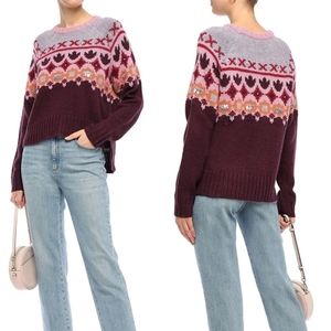 Cinq a Sept Gianni Sequin Fair Isle Sweater